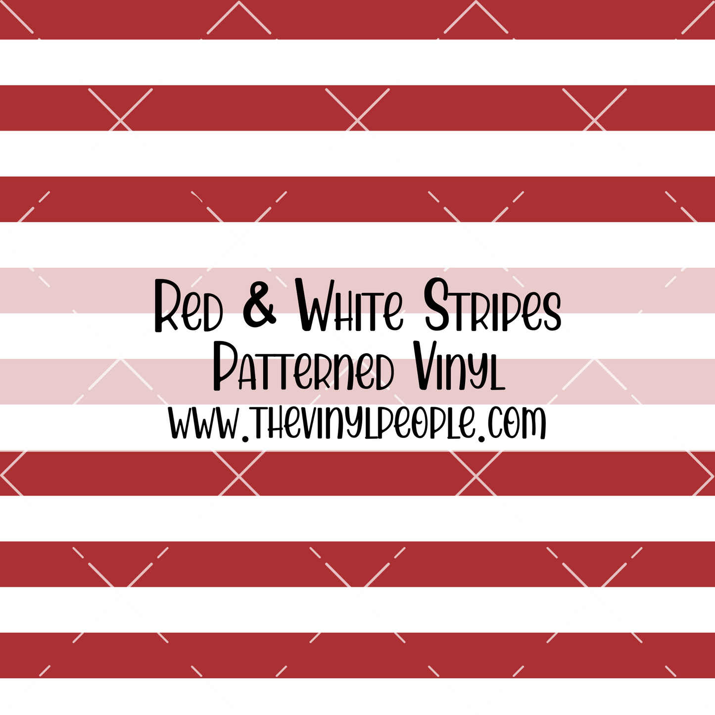 Red & White Stripes Patterned Vinyl