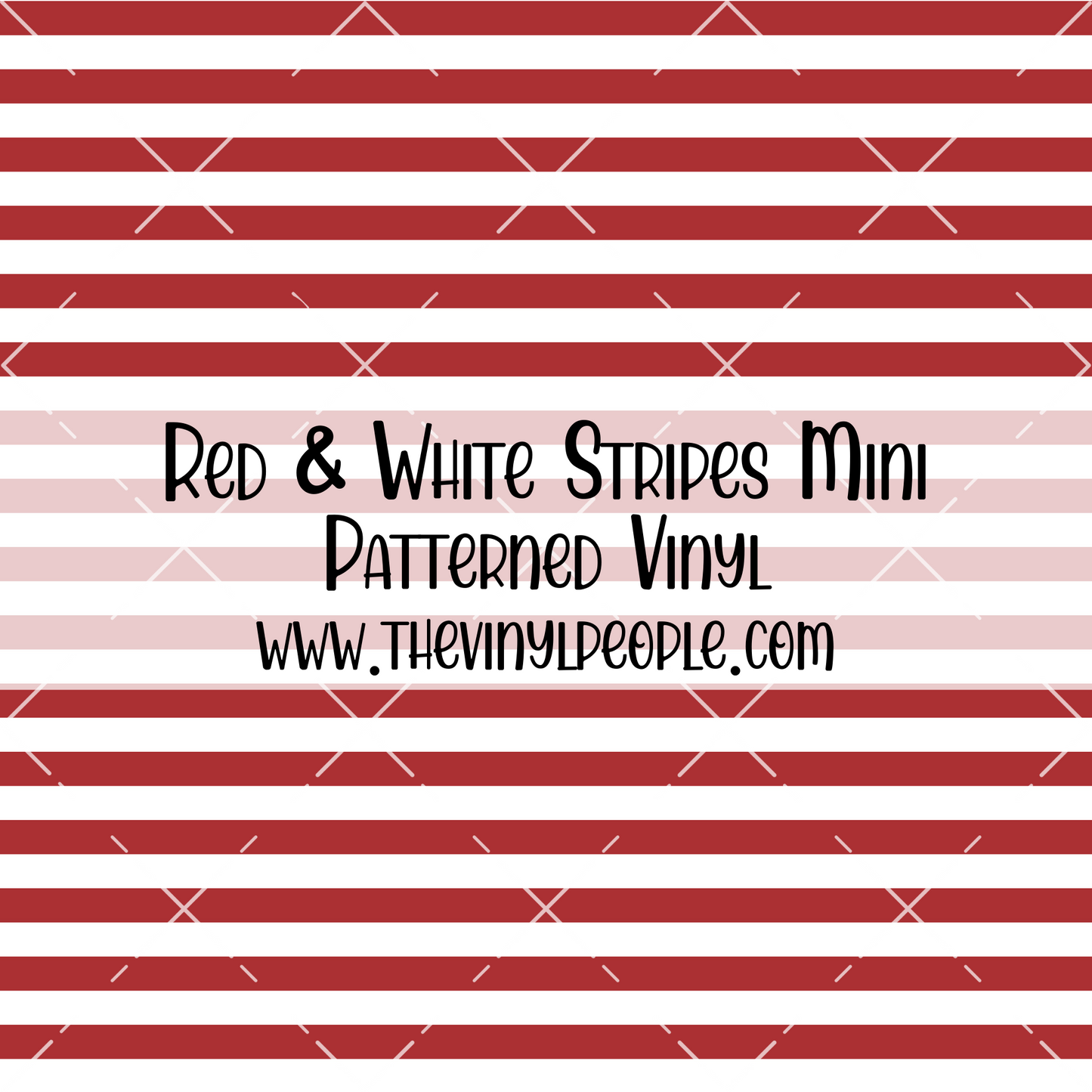 Red & White Stripes Patterned Vinyl