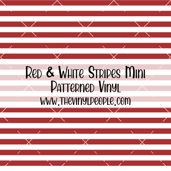 Red & White Stripes Patterned Vinyl – TheVinylPeople