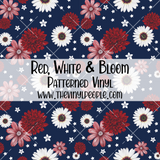 Red, White & Bloom Patterned Vinyl