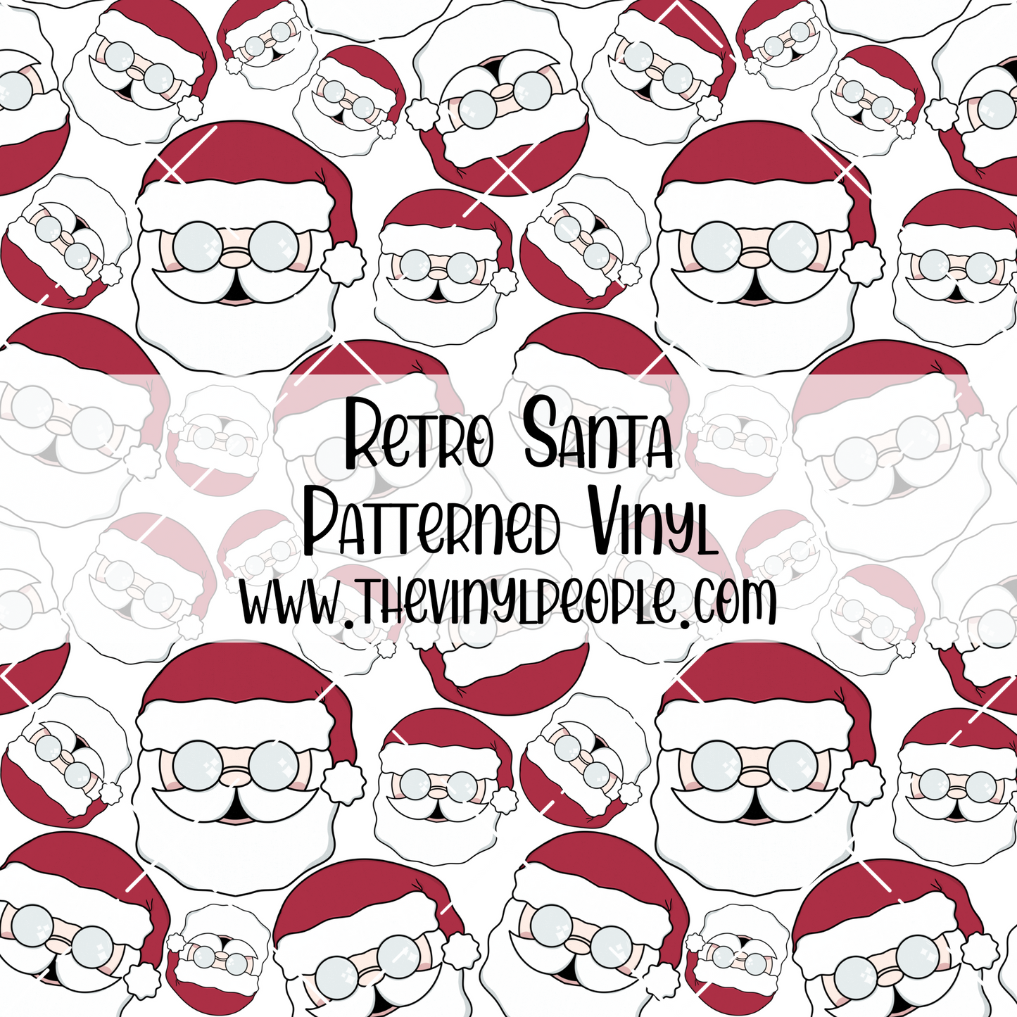 Retro Santa Patterned Vinyl