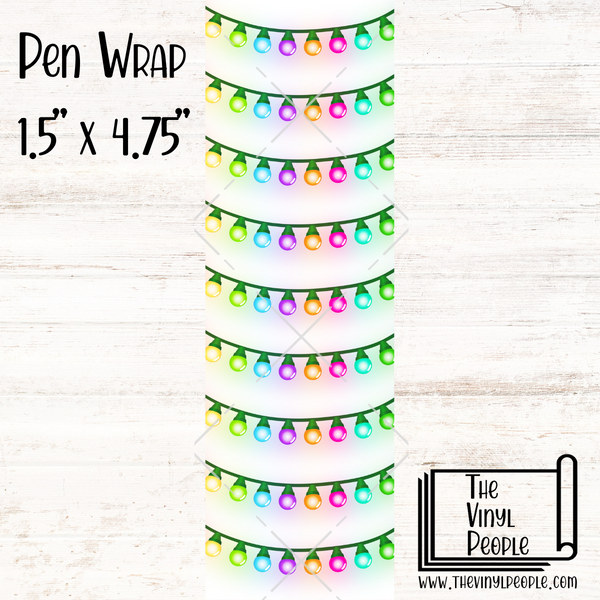 Round Christmas Light Strings Pen Wrap