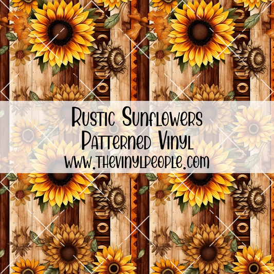 Rustic Sunflowers Patterned Vinyl
