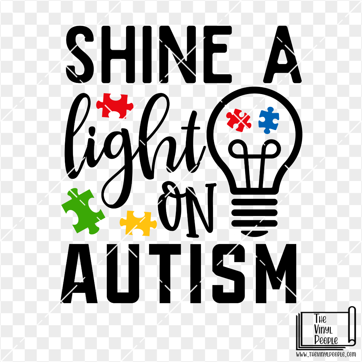 Shine a Light on Autism Vinyl Decal