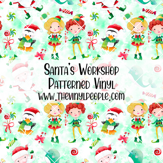 Santa's Workshop Patterned Vinyl