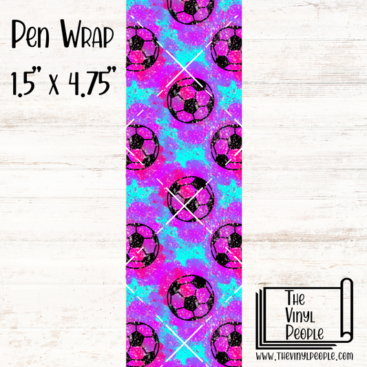 Soccer Splatter Purple Pen Wrap