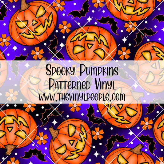 Spooky Pumpkins Patterned Vinyl