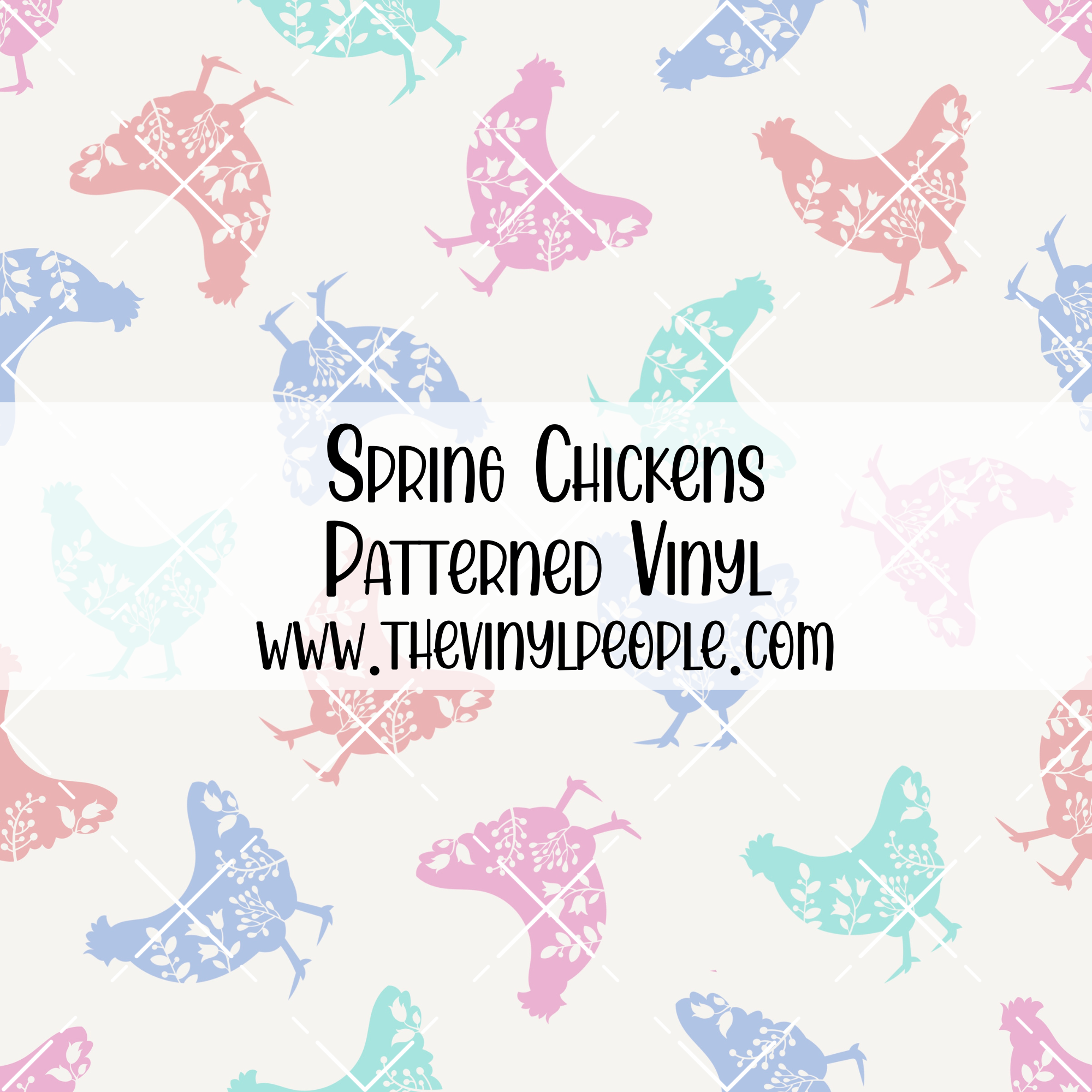 Spring Chicken Sticker Spring Chickens Patterned Vinyl – TheVinylPeople