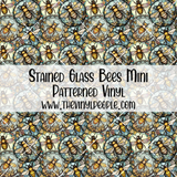 Stained Glass Bees Patterned Vinyl