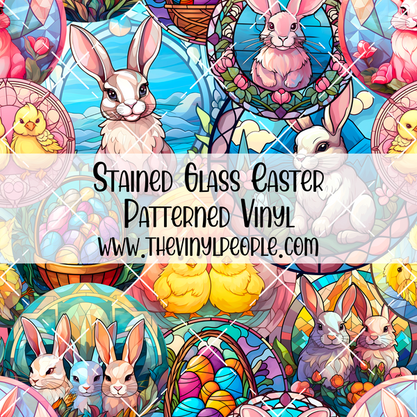 Stained Glass Easter Patterned Vinyl