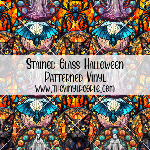 Stained Glass Halloween Patterned Vinyl