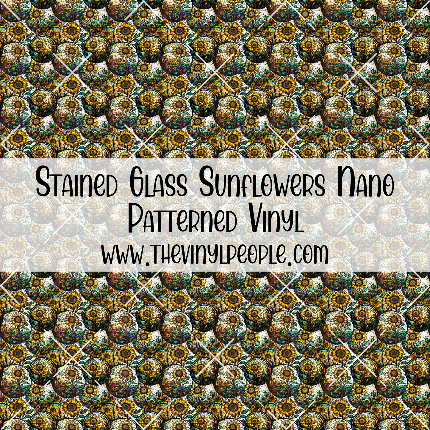 Stained Glass Sunflowers Patterned Vinyl