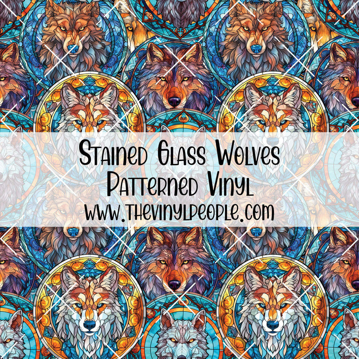 Wolves Vinyl Stained Glass Wolves Patterned Vinyl – TheVinylPeople