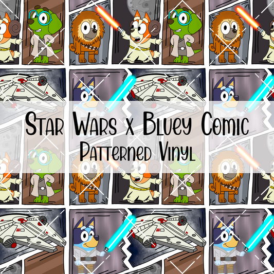Star Wars x Bluey Comic Patterned Vinyl