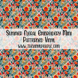 Summer Floral Embroidery Patterned Vinyl