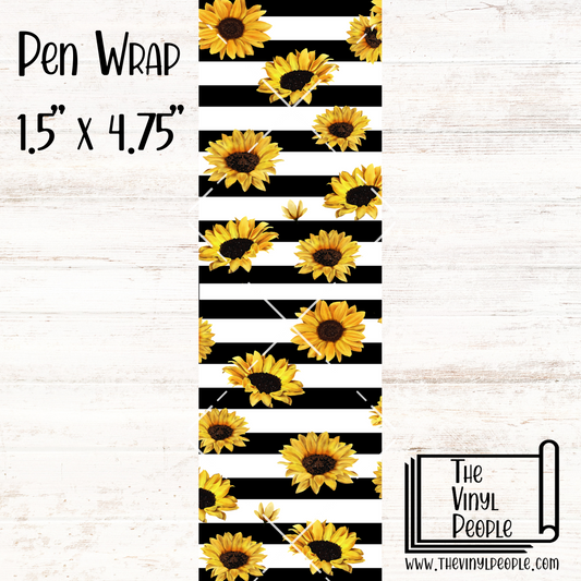 Sunflower Stripes Pen Wrap