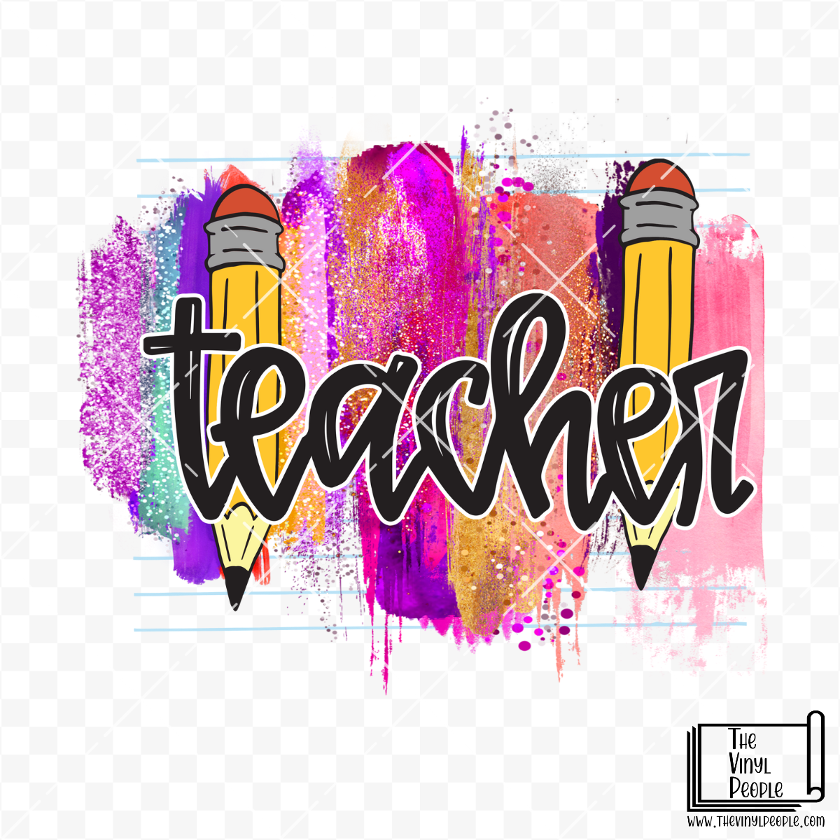 Teacher Brushstroke Vinyl Decal