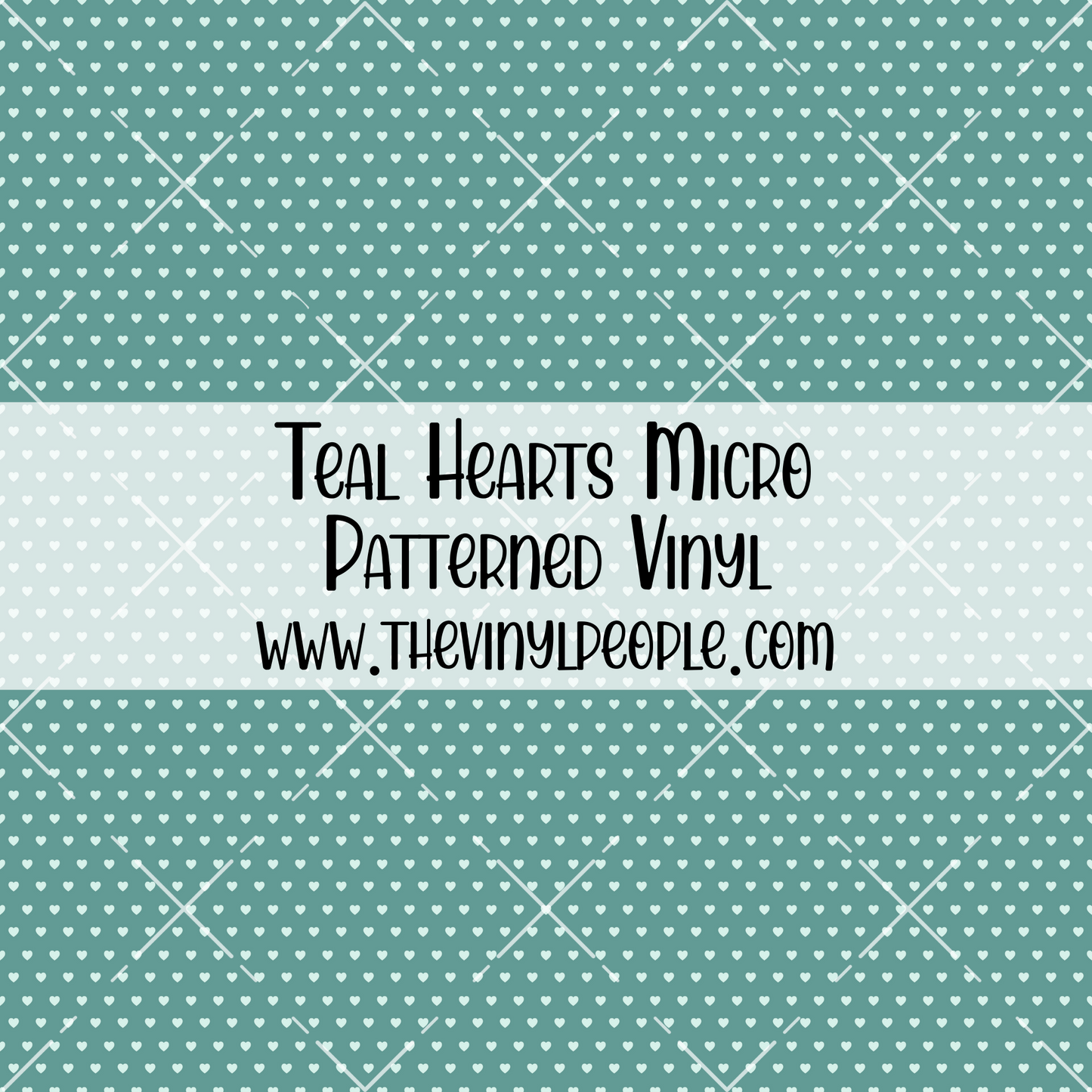 Teal Hearts Patterned Vinyl