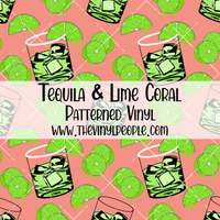 Tequila & Lime Coral Patterned Vinyl