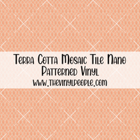 Terra Cotta Mosaic Tile Patterned Vinyl