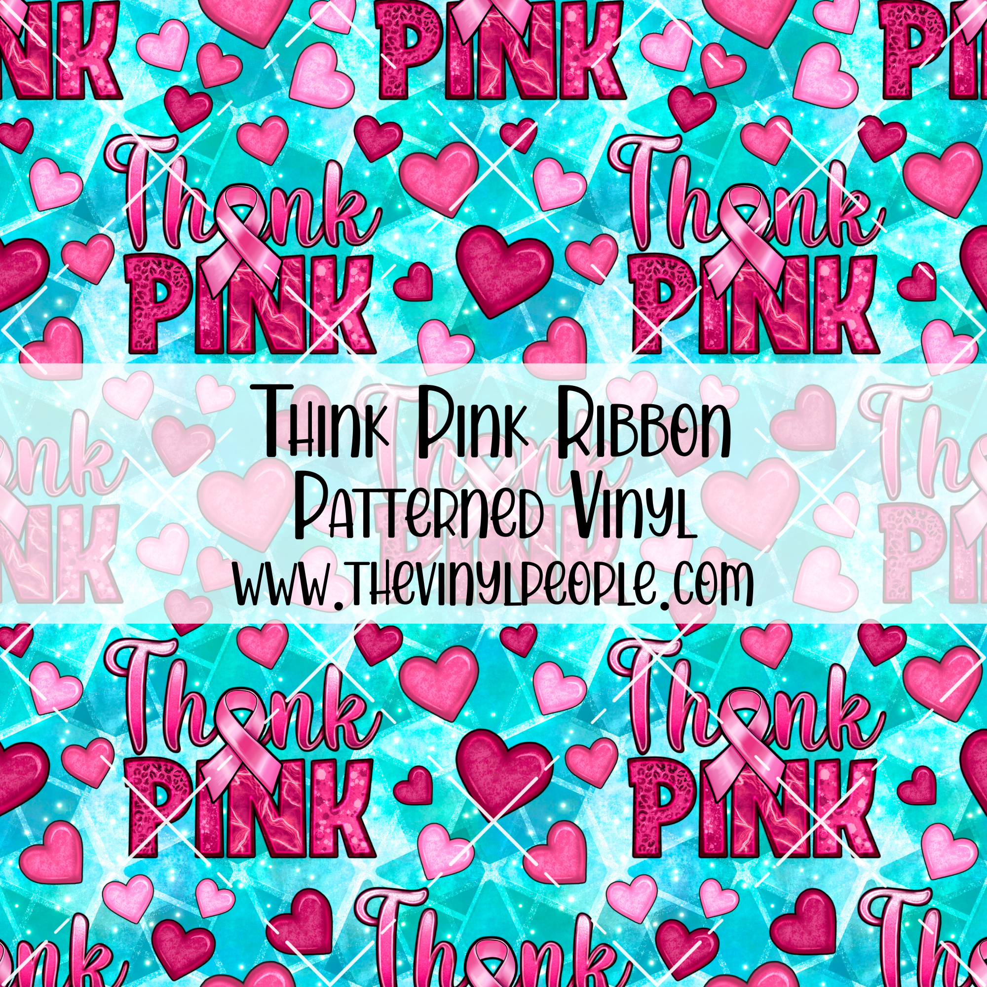 Think Pink Ribbon Patterned Vinyl – TheVinylPeople
