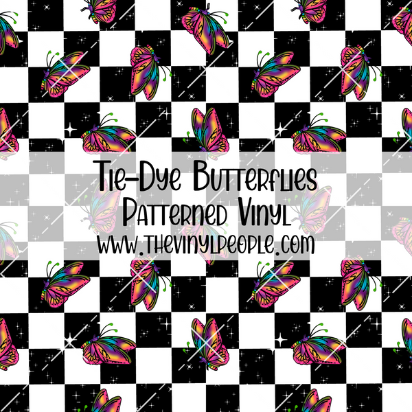 Tie-Dye Butterflies Patterned Vinyl