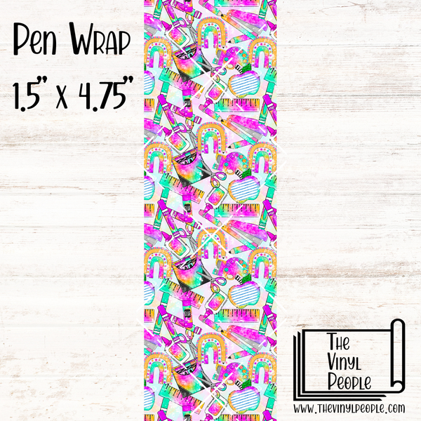 Tie-Dye School Supplies Pen Wrap