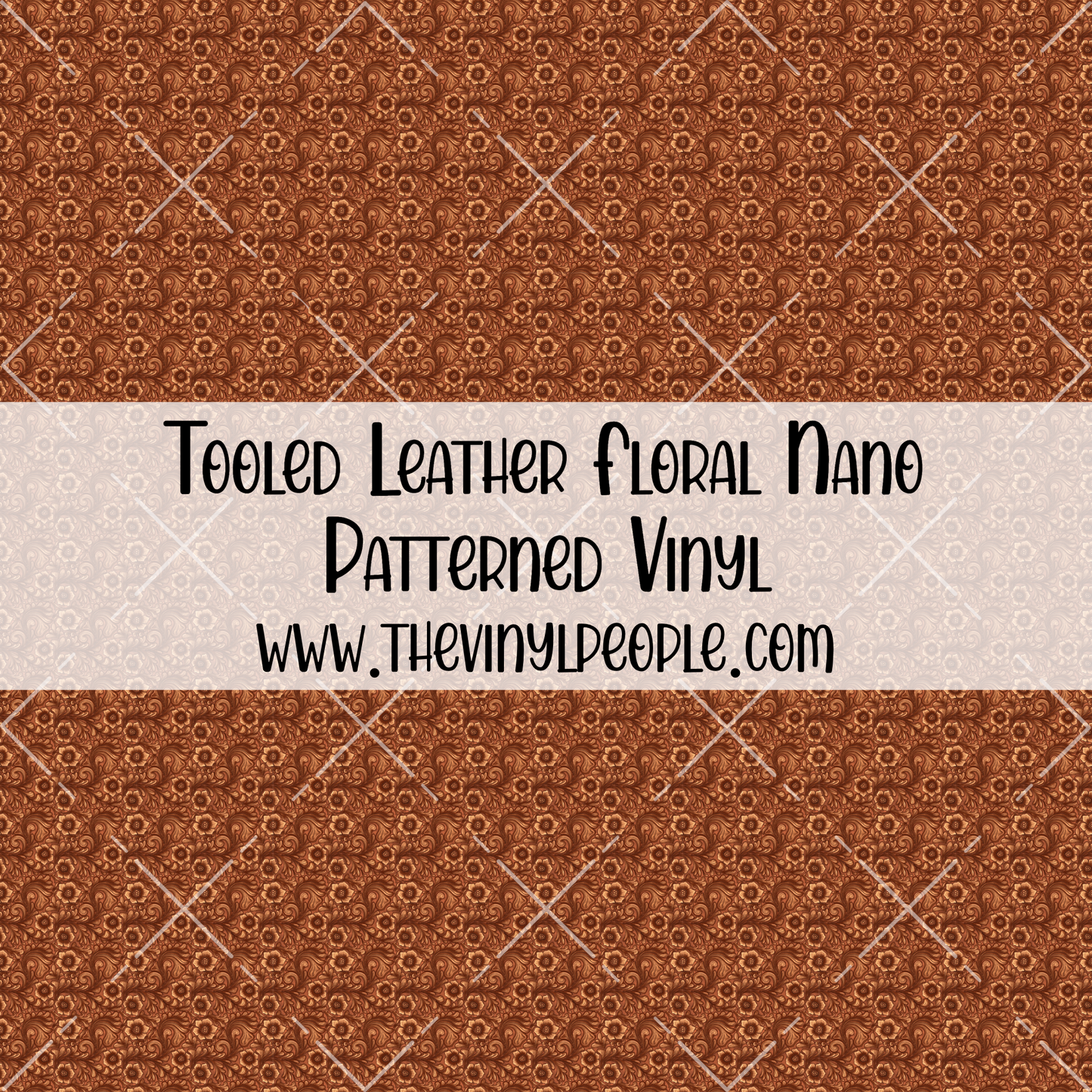 Tooled Leather Floral Patterned Vinyl