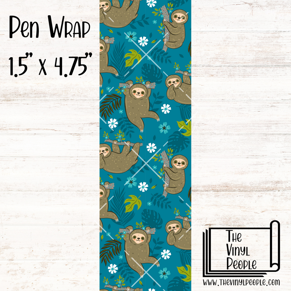 Tropical Sloths Pen Wrap – TheVinylPeople