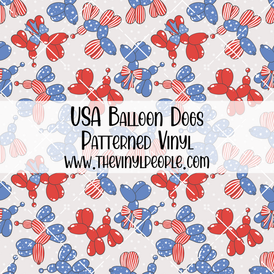 USA Balloon Dogs Patterned Vinyl