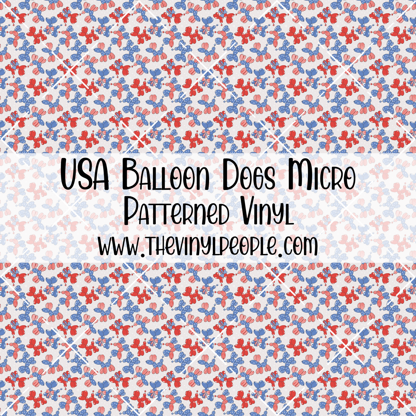 USA Balloon Dogs Patterned Vinyl