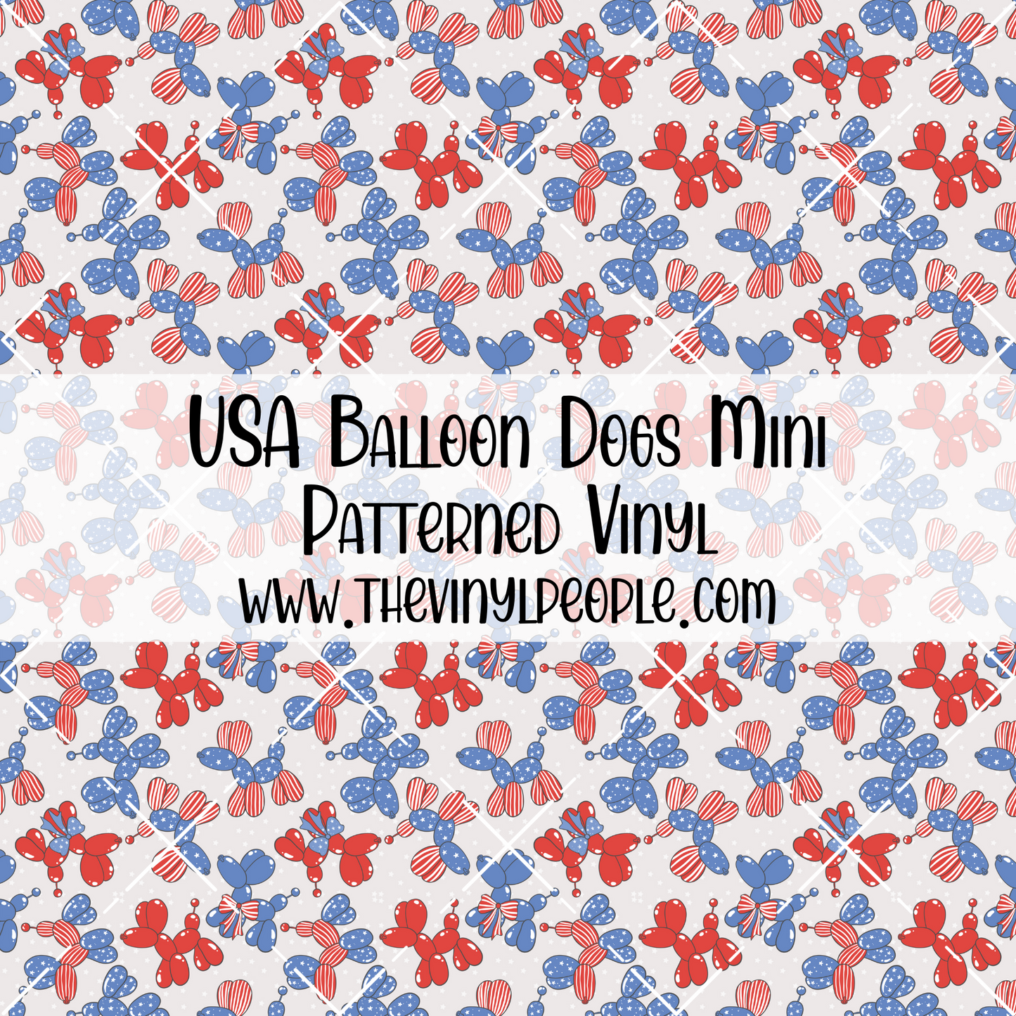 USA Balloon Dogs Patterned Vinyl