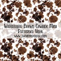 Watercolor Brown Cowhide Patterned Vinyl