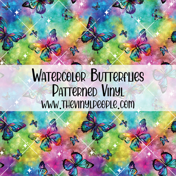 Watercolor Butterflies Patterned Vinyl