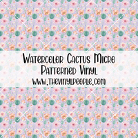 Watercolor Cactus Patterned Vinyl