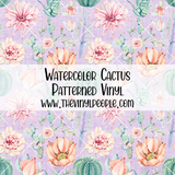 Watercolor Cactus Patterned Vinyl