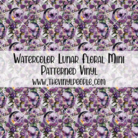 Watercolor Lunar Floral Patterned Vinyl