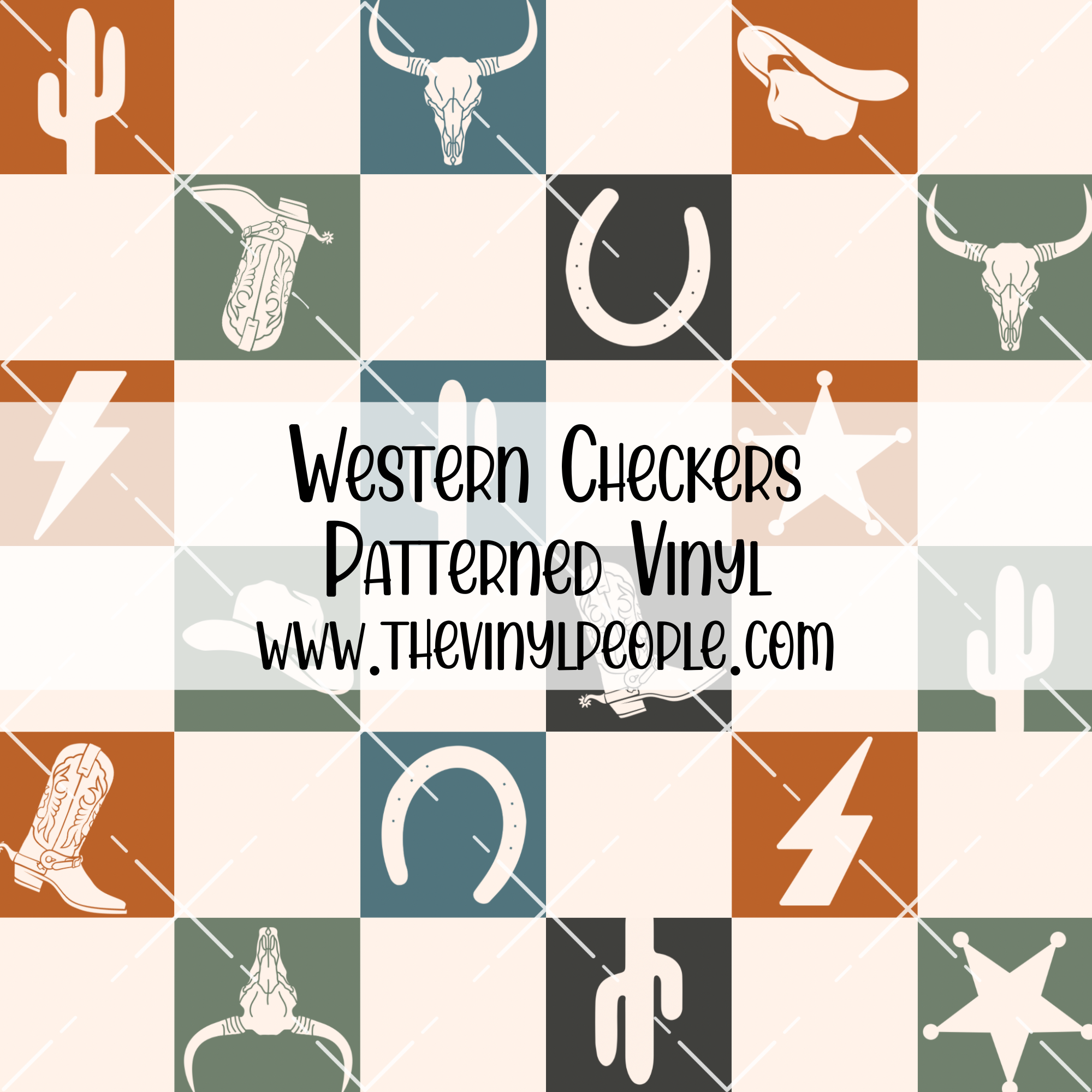 Western Checkers Patterned Vinyl – TheVinylPeople