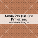 Western Scene Rust Patterned Vinyl