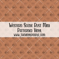 Western Scene Rust Patterned Vinyl
