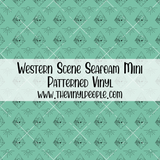 Western Scene Seafoam Patterned Vinyl