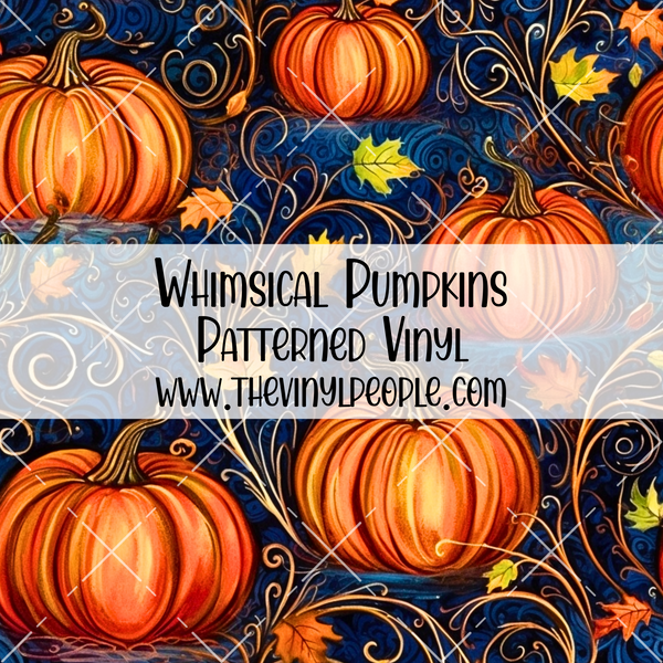 Whimsical Pumpkins Patterned Vinyl