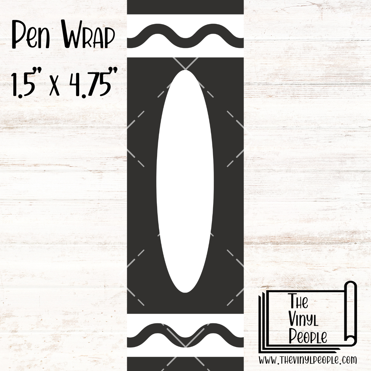 White Crayon Pen Wrap