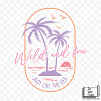 Wild & Free Like the Sea Vinyl Decal