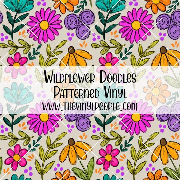 Wildflower Doodles Patterned Vinyl