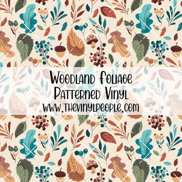 Woodland Foliage Patterned Vinyl