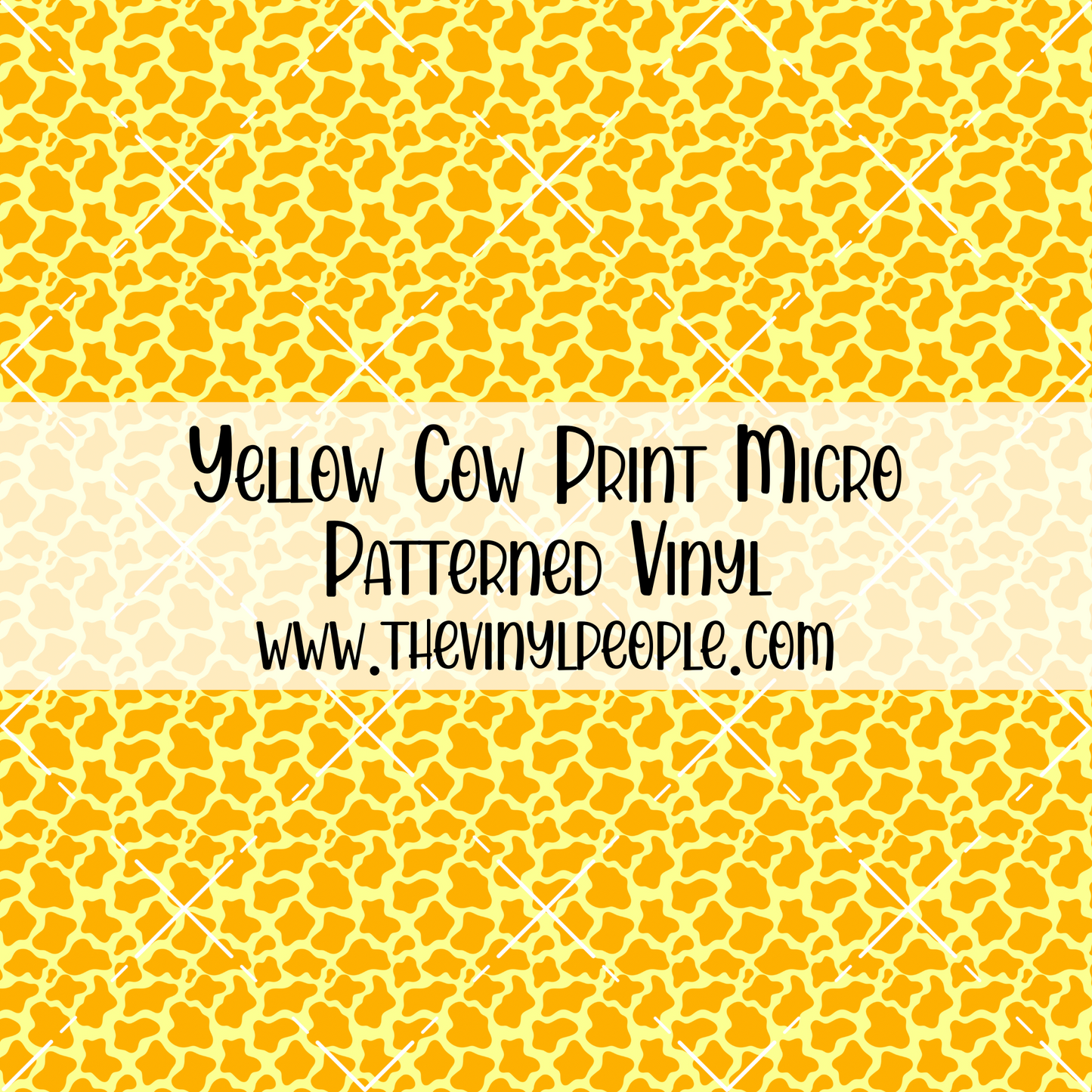 Yellow Cow Print Patterned Vinyl