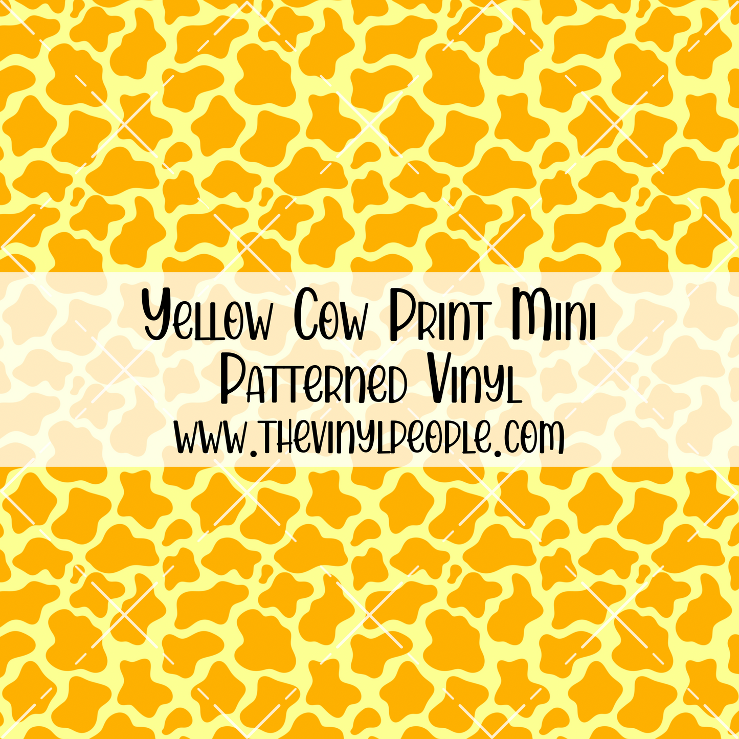 Yellow Cow Print Patterned Vinyl