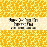 Yellow Cow Print Patterned Vinyl