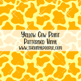 Yellow Cow Print Patterned Vinyl